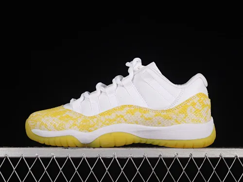 All categories Air Jordan Jordan series basketball shoes Air Jordan 11 pure original version Air Jordan AJ11 Low SE "Yellow Snakeskin" AJ11 Joe 11 yellow snake pattern genuine carbon AH7860-107